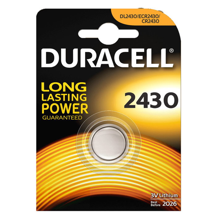 Duracell CR2430 Micro pila de botón de litio 3V Duracell CR2430 Micro pila de botón de litio 3V
